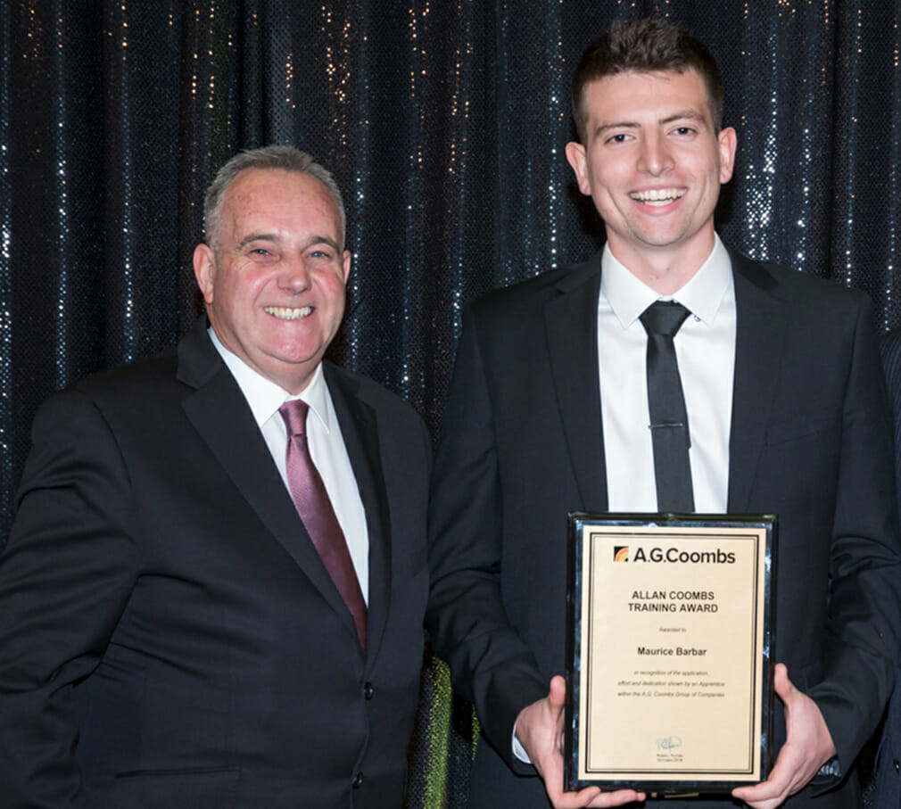 Allan Coombs Training Award Winner 2018 Announced A.G. Coombs